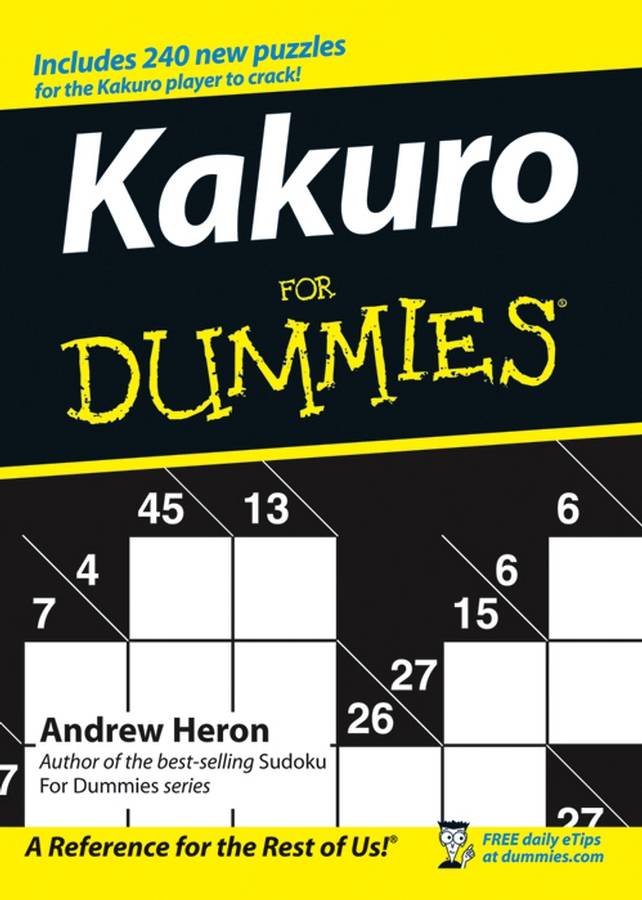 Kakuro For Dummies book cover