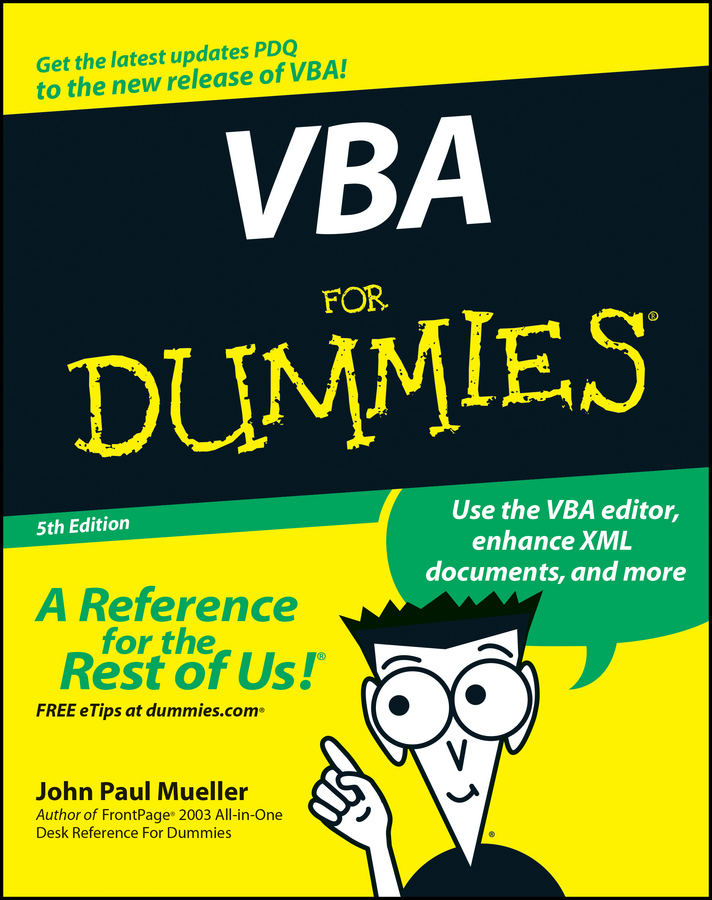 VBA For Dummies book cover