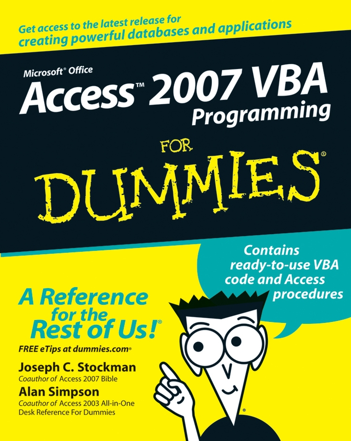 Access 2007 VBA Programming For Dummies book cover