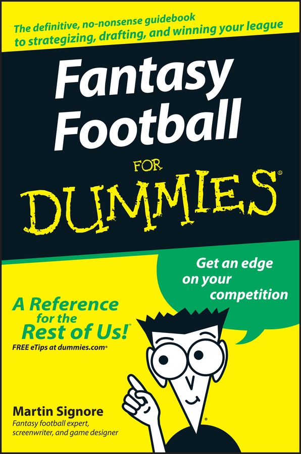 Fantasy Football For Dummies book cover