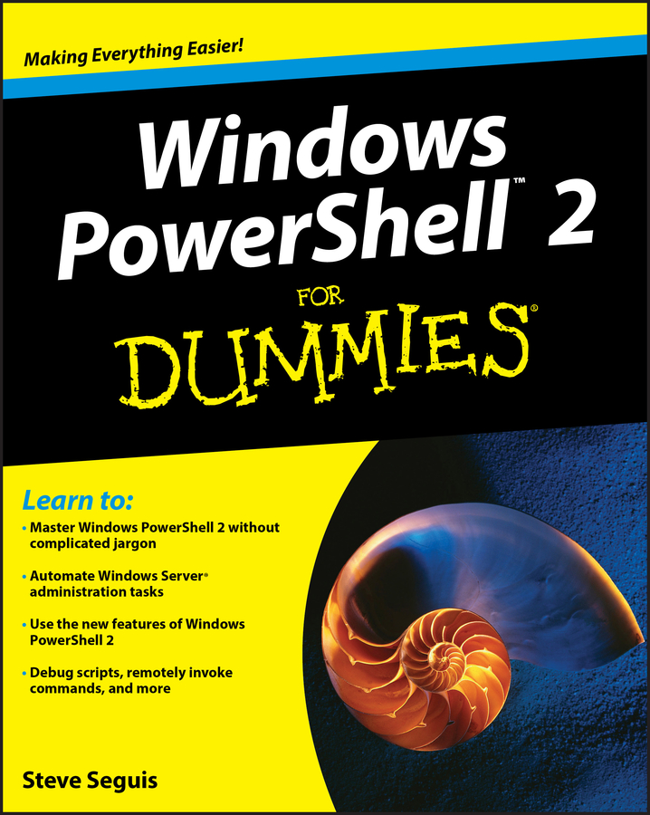 Windows PowerShell 2 For Dummies book cover
