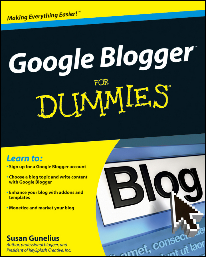 Google Blogger For Dummies book cover