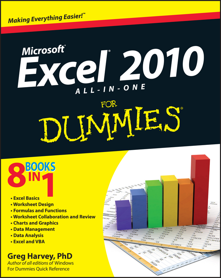 Excel 2010 All-in-One For Dummies book cover