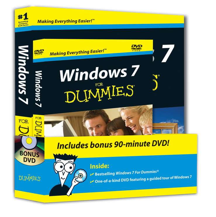 Windows 7 For Dummies, Book + DVD Bundle book cover