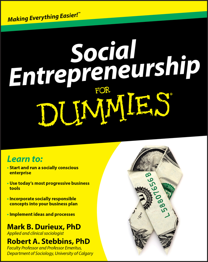 Social Entrepreneurship For Dummies book cover