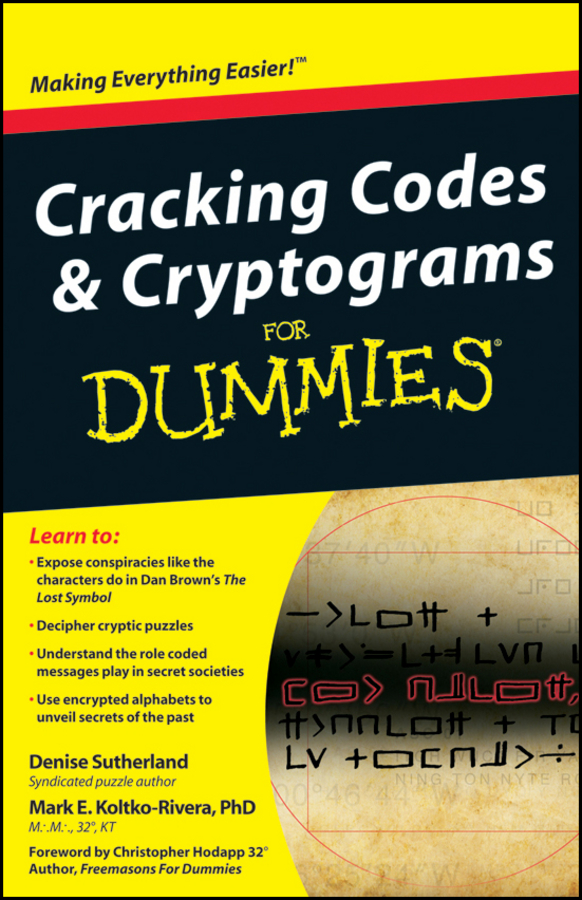 Cracking Codes and Cryptograms For Dummies book cover