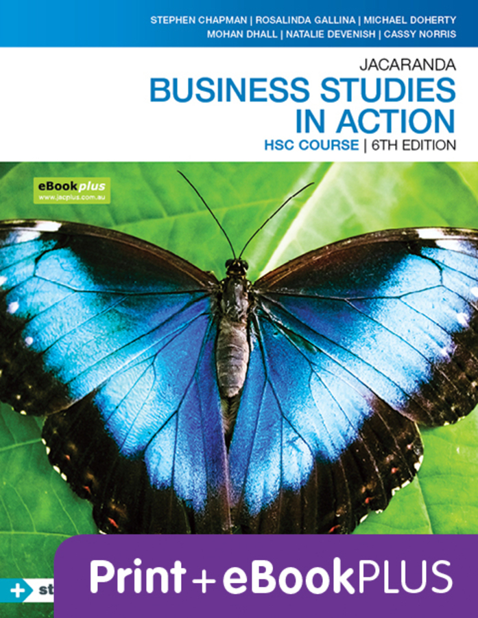 Jacaranda Business Studies in Action HSC 6e eBookPLUS & Print + StudyON HSC Business Studies 2e (Book Code)