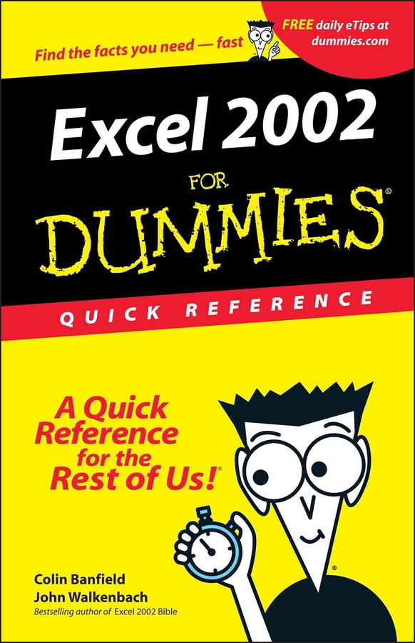 Excel 2002 for Dummies Quick Reference Book dummies