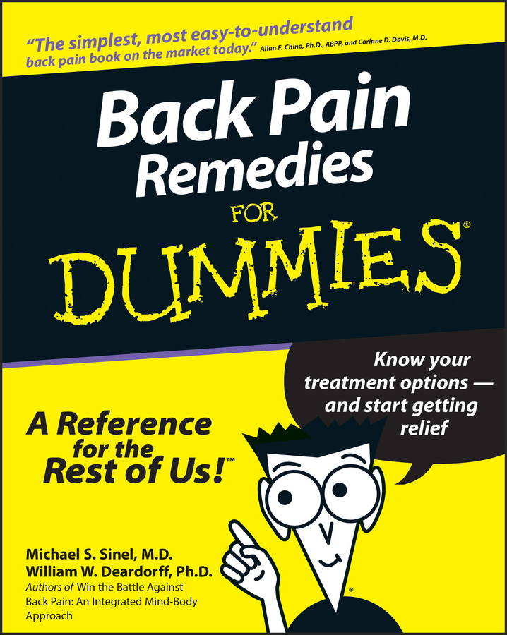 Back Pain Remedies For Dummies book cover