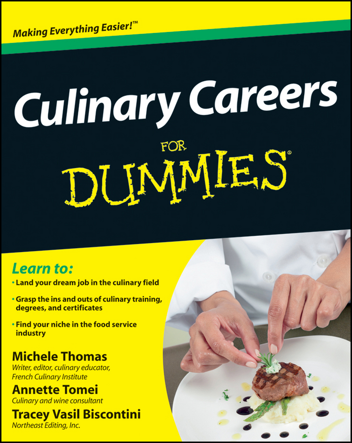 Culinary Careers For Dummies book cover