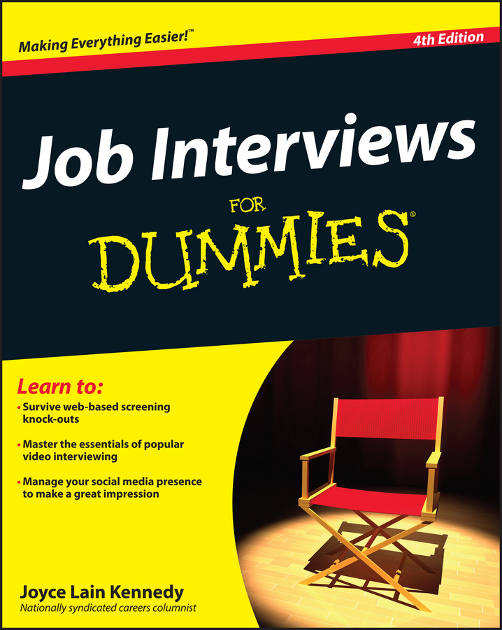Job Interviews For Dummies book cover