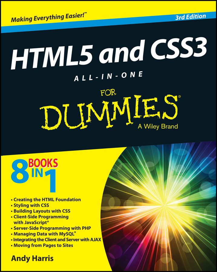 HTML5 and CSS3 All-in-One For Dummies book cover