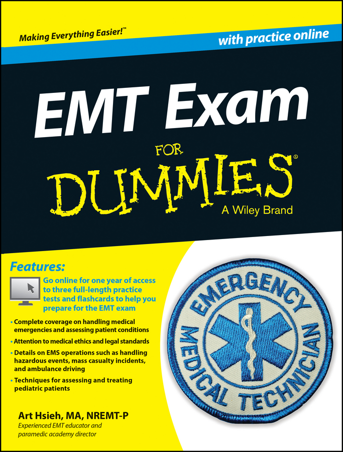 EMT Exam For Dummies with Online Practice book cover