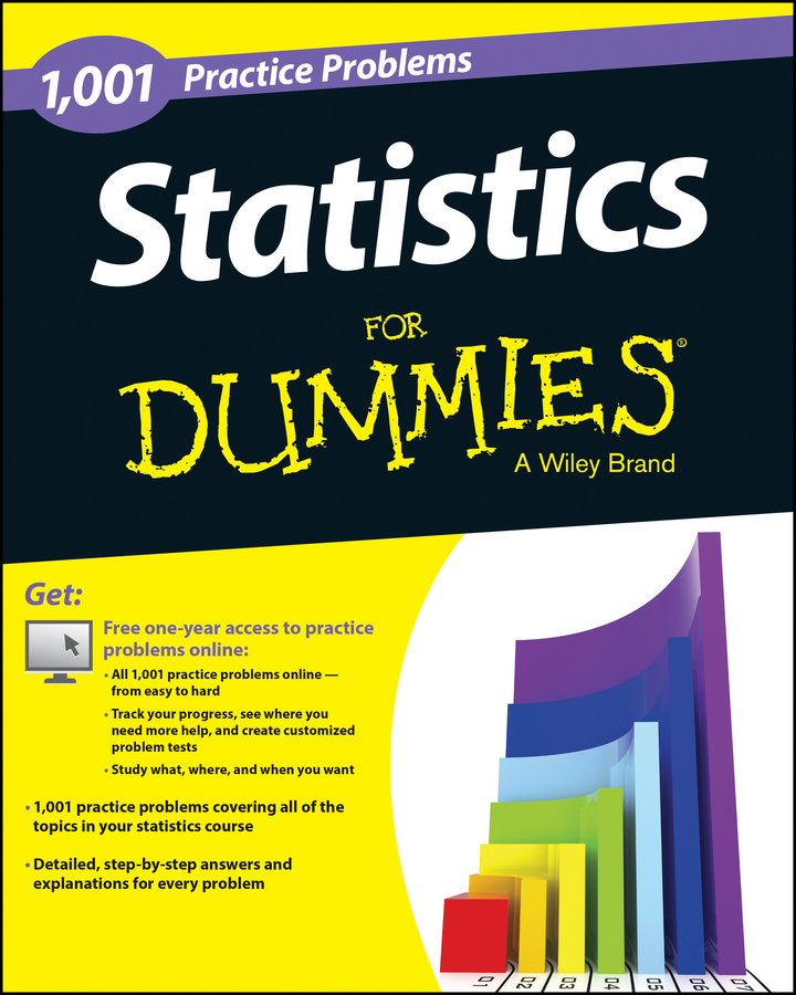 Statistics: 1001 Practice Problems For Dummies (+ Free Online Practice) book cover