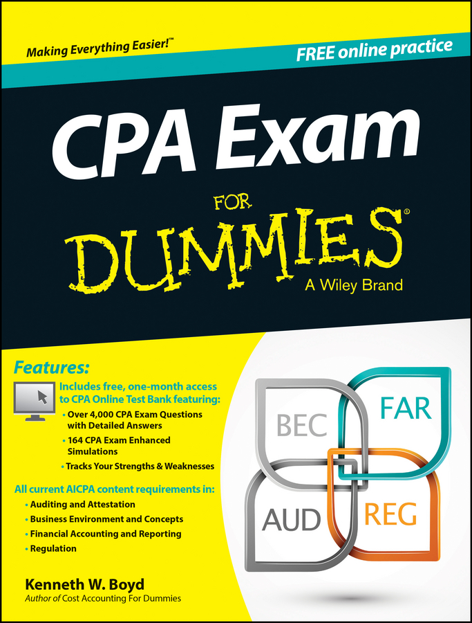 CPA Exam For Dummies with Online Practice book cover