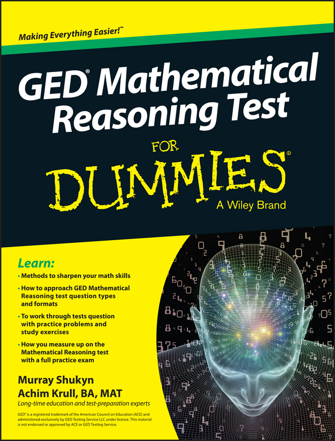 GED Mathematical Reasoning Test For Dummies book cover