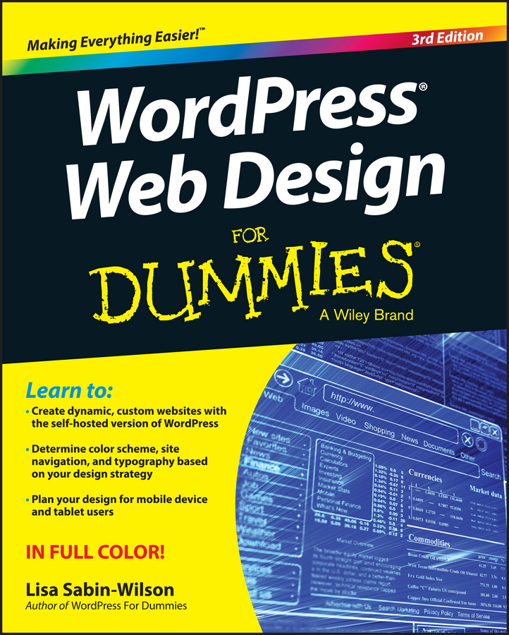 WordPress Web Design For Dummies book cover