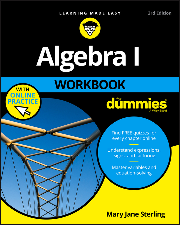 Algebra I Workbook For Dummies book cover