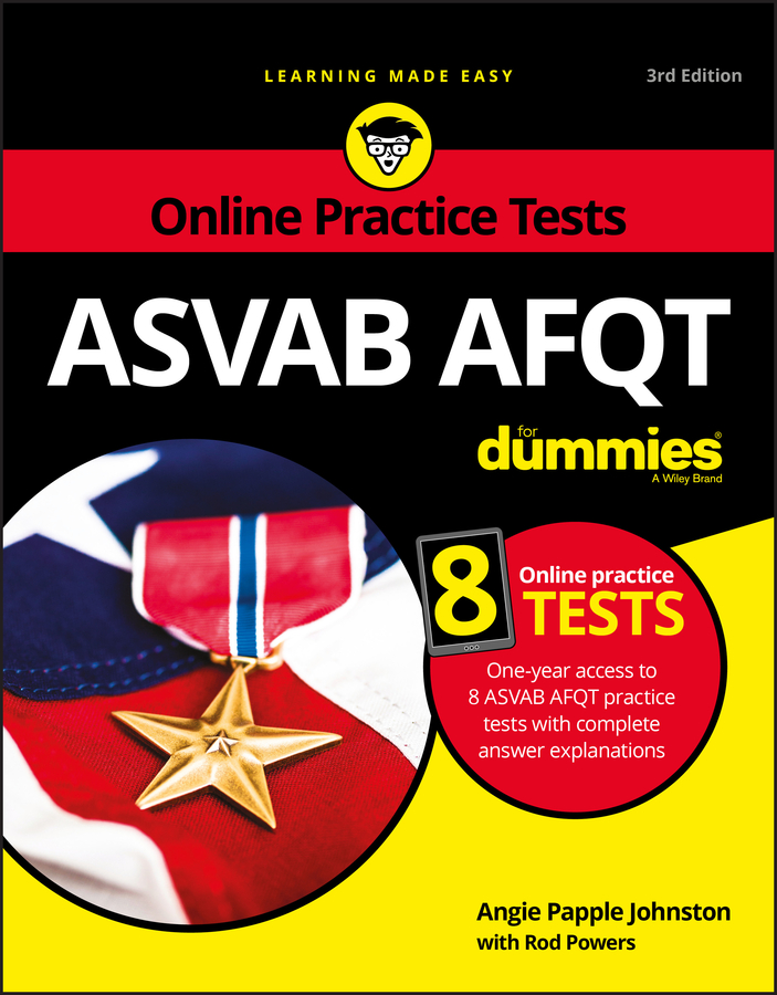 ASVAB AFQT For Dummies book cover