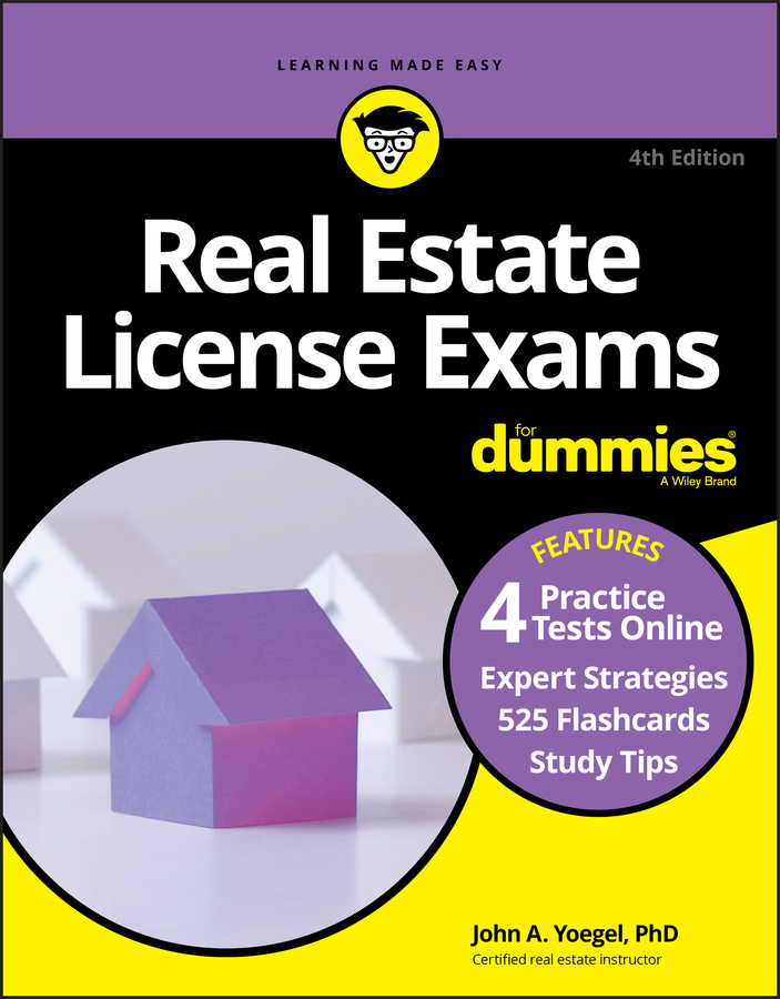 Real Estate License Exams For Dummies with Online Practice Tests book cover