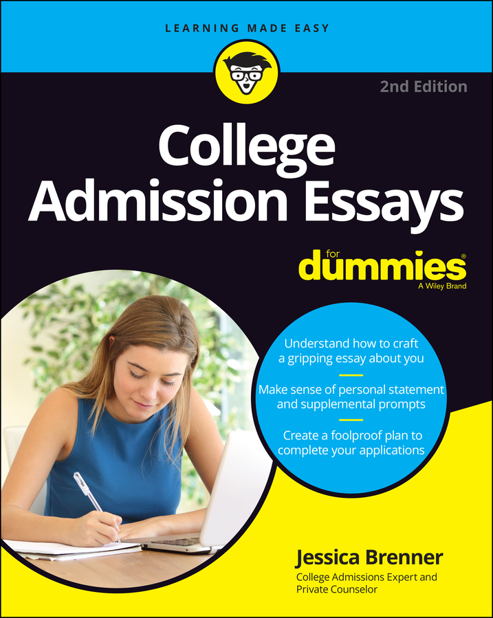 College Admission Essays For Dummies book cover