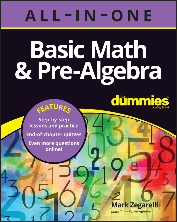 Basic Math & Pre-Algebra All-in-One For Dummies (+ Chapter Quizzes Online) book cover