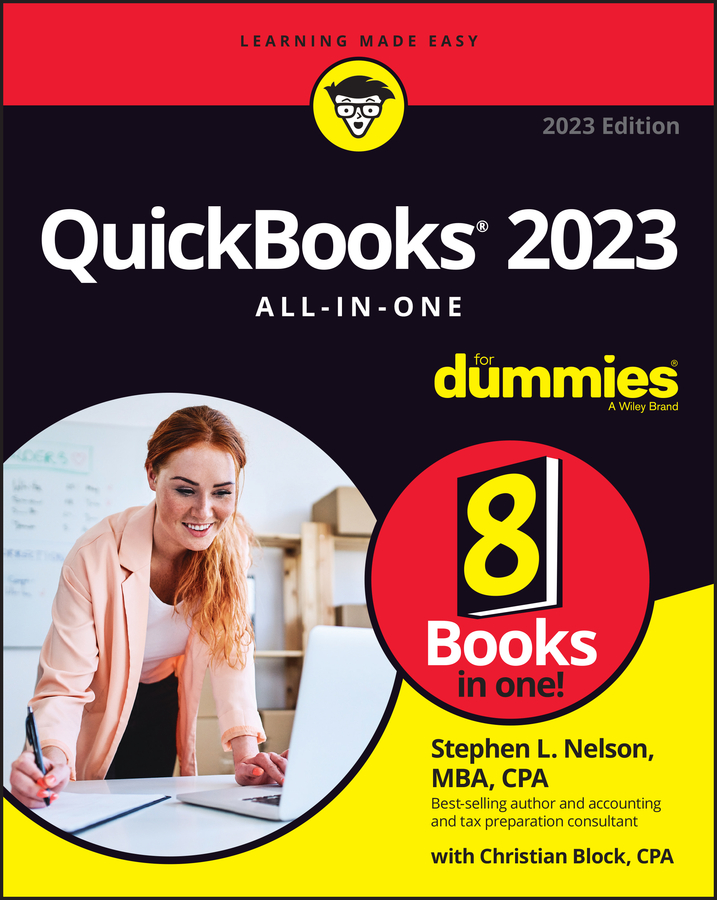 QuickBooks 2023 All-in-One For Dummies book cover