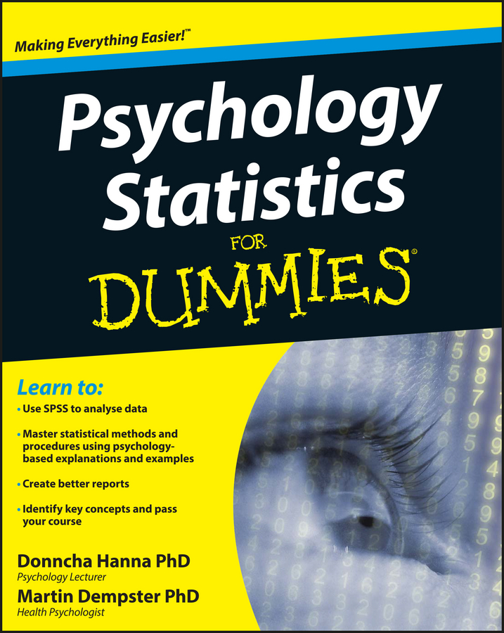 Psychology Statistics For Dummies book cover